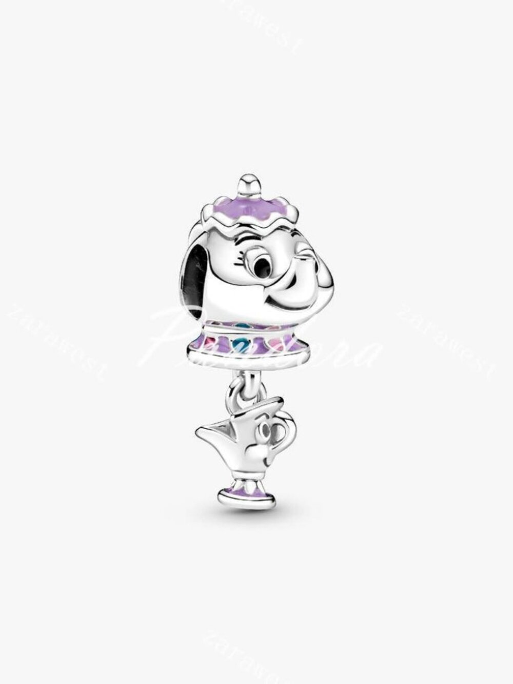 Pandora Disney Beauty and the Beast Mrs. Potts and Chip Dangle Charm